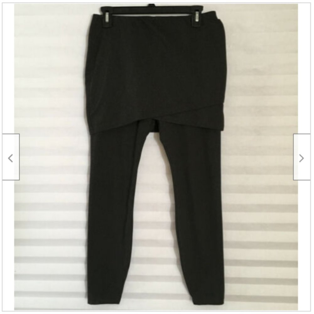 CAbi M'Leggings Dark Gray Layered Skirted Leggings Style# 3577 Women's Size S